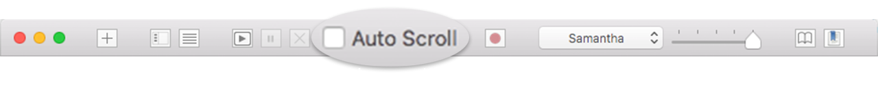 Auto scroll option